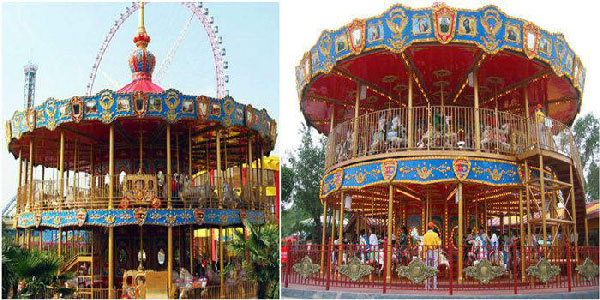 double decker carousel rides